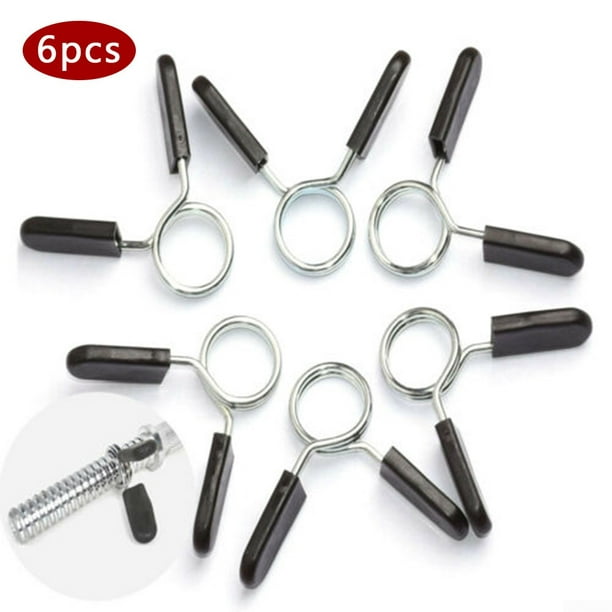 Barbell Clamp Spring Collar Clips Gym Weight Dumbbell Lock Kit Barbell Lock EW 